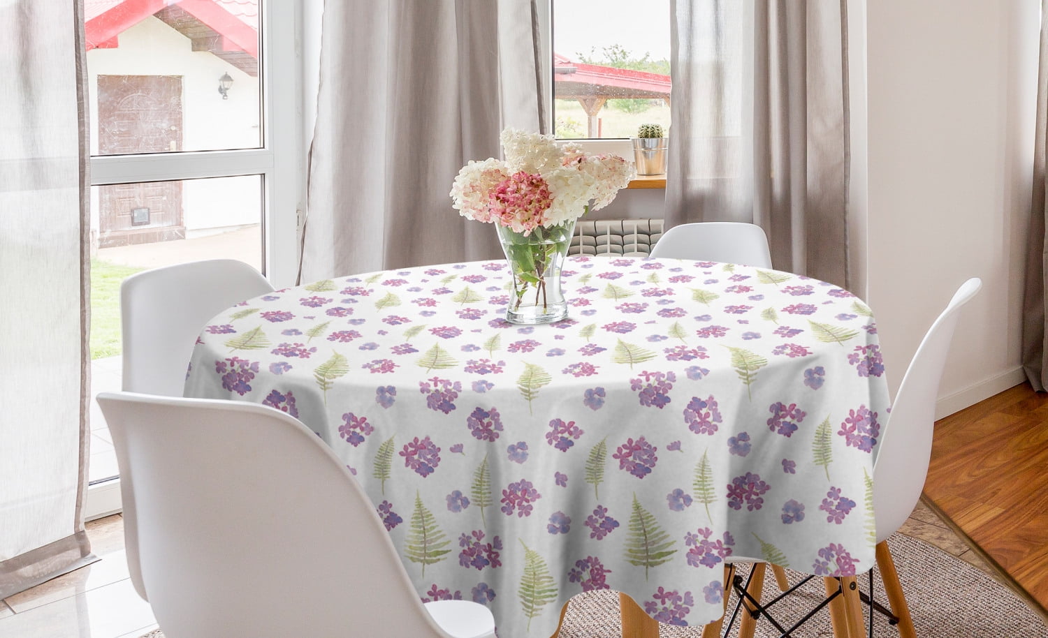 Rectangular Table Cover for Dining Room Kitchen Decor Ambesonne Pastel Tablecloth Coral White Spring Flower Bouquets and Fragrance Buds Petals Cartoon Repetitive Look Pattern 60 X 90 