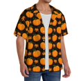 thumbnail image 2 of Naloa Orange Pumpkin And Autumn Maple Men's Loose Fit Cuban Collar Short-Sleeve Shirt, Hawaiian Shirts, Mens Shirts Casual for Everyday Wear Outings-4X-Large, 2 of 5