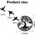 thumbnail image 2 of Metal Wall Art Tree Of Life With Birds Deco Black - 28CM/11.02in Tree Of Life Wall Decor Modern Wall Decor Metal Tree Family Sign Home Decor, 2 of 4