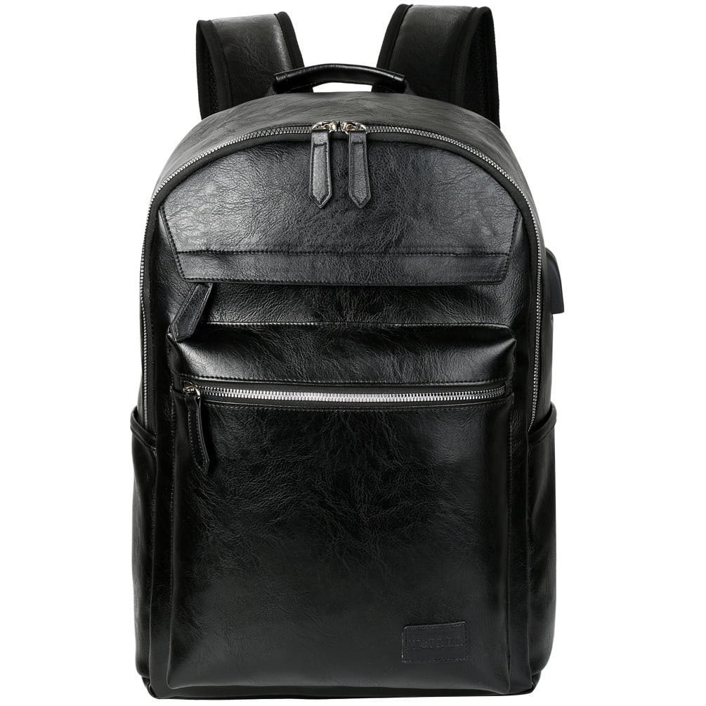 business leather backpack mens