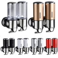 thumbnail image 2 of Yuarrent Dispensador de jabón de ducha doble de acero inoxidable, soporte suave, caja de plástico Manual, accesorios de baño, suministros para el hogar Juegos de accesorios de baño Oro Yuarrent HA011287-02B, 2 of 6