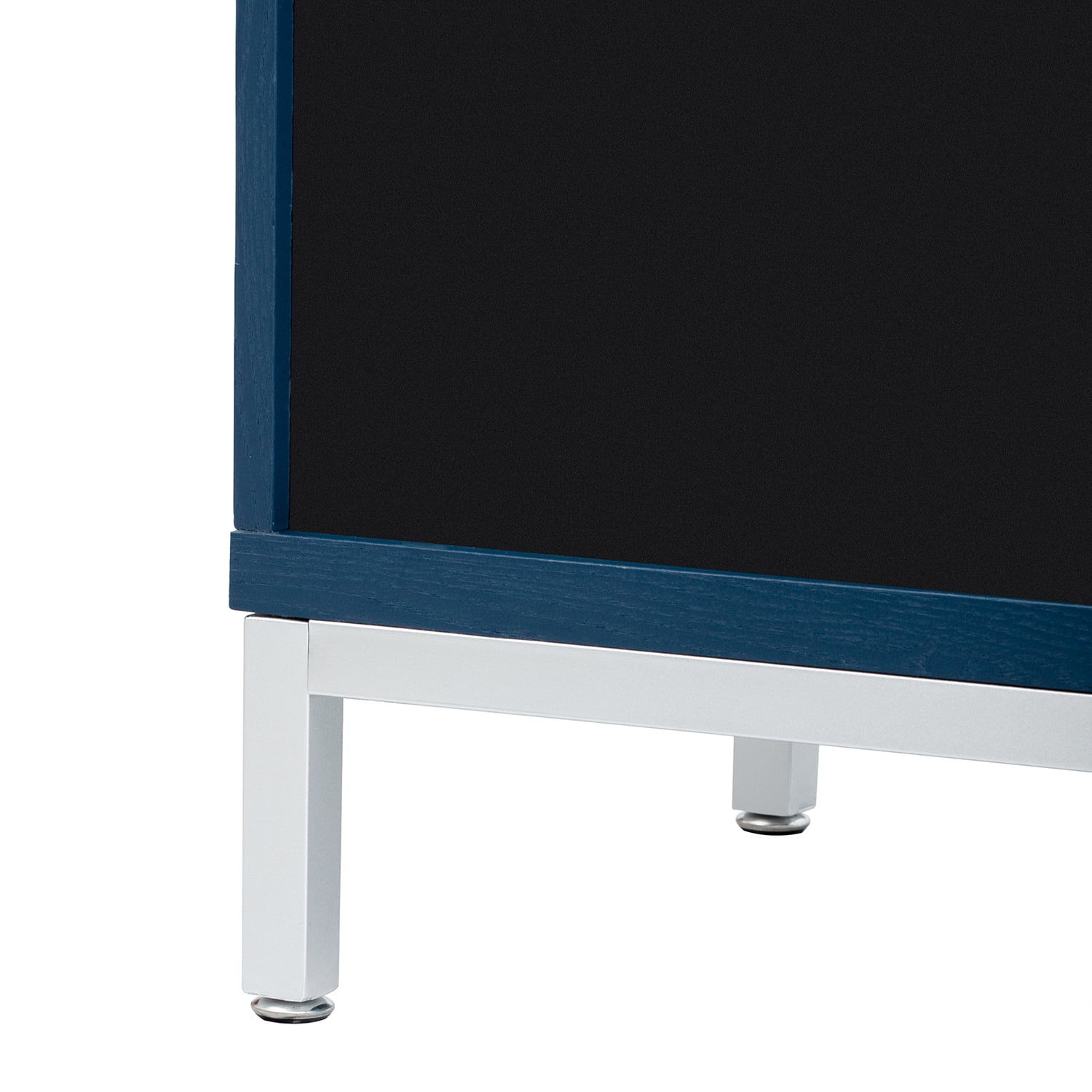Kadyn Sideboard Buffet Cabinet, Accent Cabinet with Solid Wood Veneer and Metal Leg Frame, Kitchen Storage Cabinet for Entryway,Navy