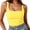 Yellow, variant on Gunia Tank Tops For Women Casual Ribbed Knit With Adjustable Spaghetti Straps For Everyday Comfort Layering Womens Camisole Tank Tops Green