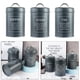 thumbnail image 5 of Paquete de 3 Botes de cocina Macarena almacenamiento de alimentos con tapas de Metal gris 1200ml, 5 of 8