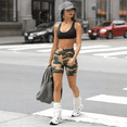 thumbnail image 5 of Shorts Yoga For Women Scrunch Biker Dark Camouflage Green Shorts, 5 of 6