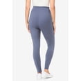 thumbnail image 3 of Woman Within Plus Size Tall Stretch-Cotton Knit Pull-On Pocket Leggings, 3 of 6