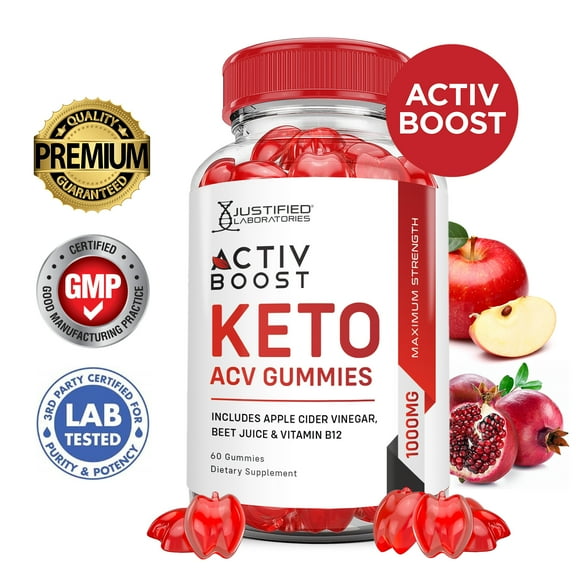Activ Keto Boost Keto ACV Gummies 1000MG Dietary Supplement 60 Gummys