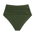 thumbnail image 3 of Bikinis for Women High Waisted Bikini Bottoms Tummy Control Triangle Swimwear Bottom Bathing Suit Army Green L, 3 of 5