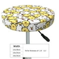 thumbnail image 4 of Kdxio Cartoon Chicken Print Stool Covers Round,Stretch Round Bar Stool Covers Washable Bar Stool Cushion Slipcover for 12-15 Inch Chair, 4 of 7