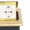 thumbnail image 2 of Douille de Sol Surélevée en Laiton avec Doubles Prises, Capacité 16A, Protection IP40, Idéale pour Bureaux, Résidences et Espaces Commerciaux, Résistante aux Hautes Températures et Durable, 2 of 6