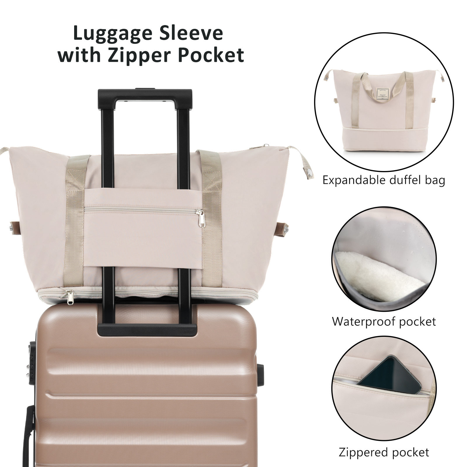 Euroco 13 Piece Luggage Sets ,Lightweight & Durable Suitcases with Spinner Wheels,ABS Hardshell Carry-On & Check-In Sizes for Family Travel,Champagne