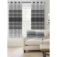 thumbnail image 2 of Fsddascl Gray Ombre Stripe Blackout Curtains for Bedroom/Living Room, Thermal Insulated Kitchen Curtains, Vintage Minimalist Gradient Lines Grommet Darkening Window Treatment Drapes 52"x96"x2, 2 of 8