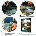 thumbnail image 3 of Designart "Whimsical Riverbanks Under The Night Sky" Landscape Lake River Floater Framed Wall Art Living Room, 3 of 5