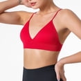 thumbnail image 5 of Bigersell Womens Sports Bra Women Padded Sports Bra Ladies Bra and Panty Sets Bralette Bra Style B9 Halter Sports Bra Women No Underwire Bra Women's Classic T-Shirt Bra Hook & Eye Bra Closure , Wine M, 5 of 9