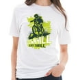 thumbnail image 3 of Big Size Downhill Is My Thrill Graphic Design Deluxe Jersey T-Shirt - White 3XL, 3 of 4