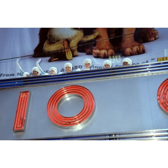 Rockettes On Top Of The Radio City Music Hall Marquee At The Premiere Of Ice Age Ny 3102002 By Cj Contino Celebrity