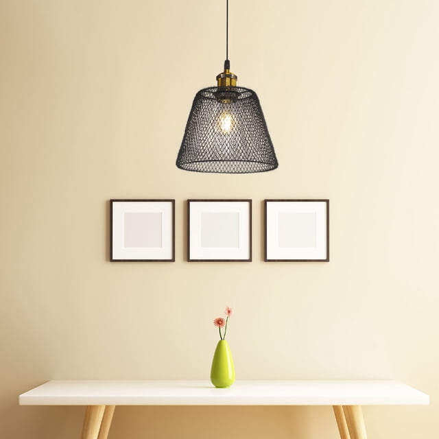 OULII 1Set Western Lamp Shades Metal Black Easy Installation and Removal for Living Room