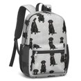 thumbnail image 2 of Labrador Retriever and Dog Paw Print 17" School Backpacks for Teens,Waterproof Oxford Fabric,S-Shape Padded Straps for School,Travel,Hiking,Camping, 2 of 6