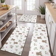 thumbnail image 2 of White Highland Cow Flower Pattern Kitchen Rugs Sets Of 3,Kitchen Runner Rugs Non Skid Washable,Decorative Kitchen Floor Mats for Kitchen,Sink,Laundry,17"x30"+ 17"x47" + 17"x59", 2 of 6