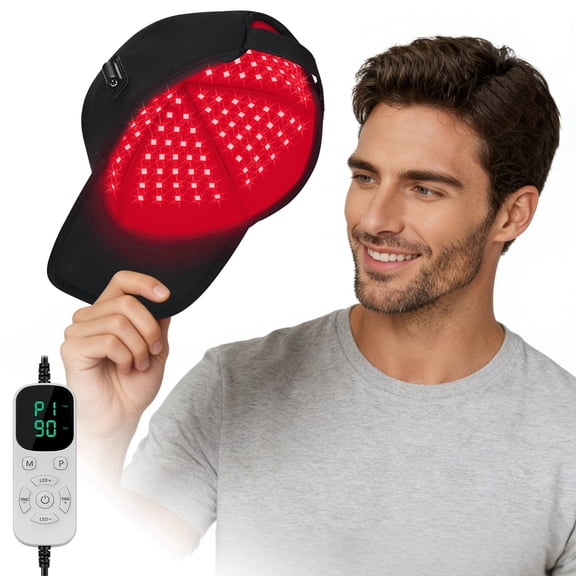 Red Light Hair Growth Cap Adjustable, Red Light LED Therapy Cap with 540 LEDs for Thick Stong Hair(180 tri-wick)