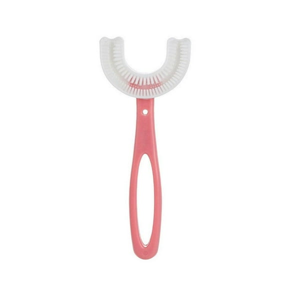 Kids U-Shaped Toothbrush ,Food Grade Soft Silicone Brush Head, 360 Degrees Oral Teeth Cleaning Design for Toddlers and Children