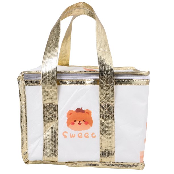 KAKOWELY Bolsa para empaquetar pasteles, bolsa de mano para comestibles, bolsa para transportar alimentos, bolsa para empaquetar alimentos, bolsa de comida con dibujos animados
