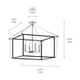 thumbnail image 3 of Kichler Lighting - Eisley - 4 Light Semi-Flush Mount-20 Inches Tall and 24, 3 of 4