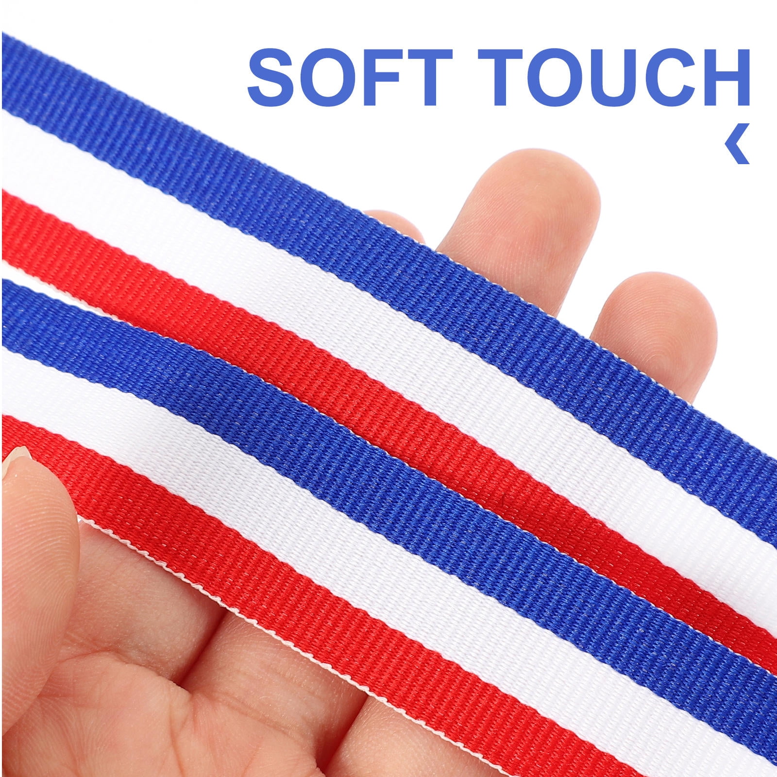 ELAYARD 50Pcs Medal Ribbons with Clip Cotton Polyester Neck Lanyards for Competitions and Sports Awards
