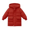 thumbnail image 6 of Kogui Kids Jacket Boy's Thicken Parka Coat Winter Warm Jacket with Hood Size 7-8 (Wine,7-8 Years), 6 of 6