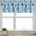 thumbnail image 3 of Ambesonne Cartoon Valance & Curtain, Friendly Seal, 55"x36", Blue White Marigold, 3 of 6