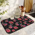 thumbnail image 3 of Washable Rubber Colorful Floral Dish Drying Mats for Kitchen Counter Home Large Coffee Bar Pad Accessories and Decor for Utensils Stemware 19.5''x12'', 3 of 7
