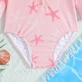 thumbnail image 6 of DJskiyers Cute Bathing Suit for Baby Girls Zipper One Piece Swimsuits Ruffle Long Sleeve Swimwear Summer Beach Swimming Suits, 6 of 8