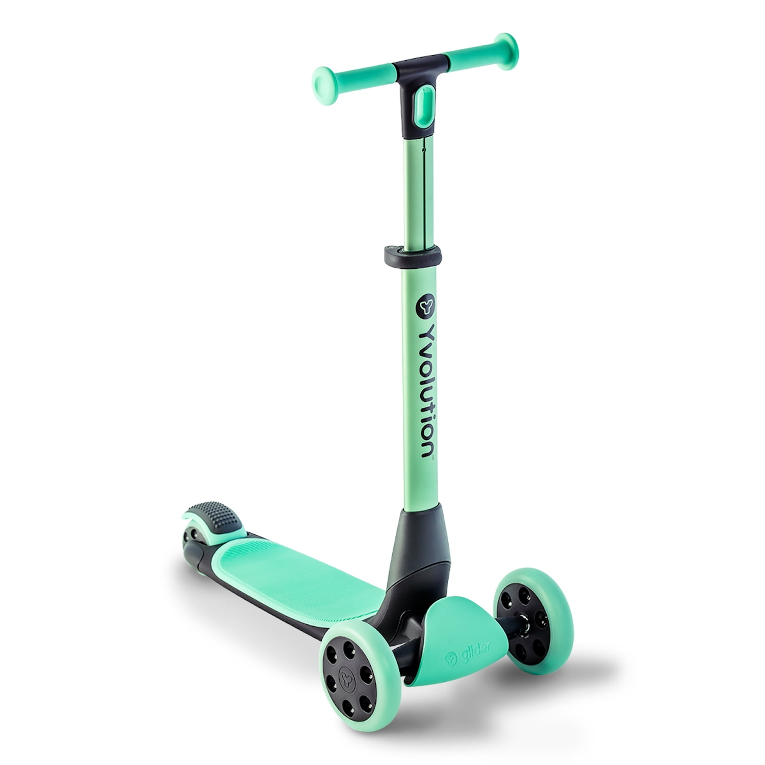 Yvolution Y Glider Nua Green Three Wheel Foldable Kick Scooter for