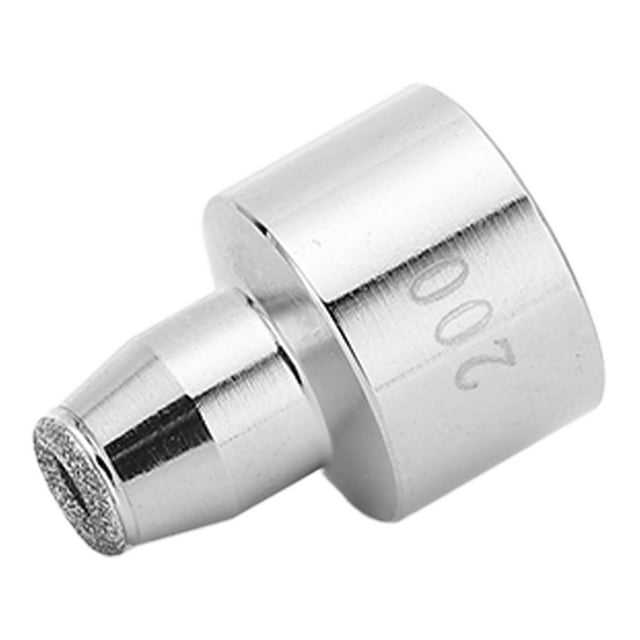 Embout, Embout de dermabrasion en Acier Inoxydable de Remplacement Conçu pour les Accessoires de microdermabrasion Faciale. Cet Appareil Exfoliant Convient à l'Élimination des Points Noirs et aux Traitements Faciaux. l'Embout compact et durable Est Fabriqué en Acier Inoxydable et Offre une Finition Lisse et Polie. Idéal pour une Utilisation avec des machines de microdermabrasion, Il Assure une Utilisation Propre et Pratique Sans Risque d'Inhalation de Particules Microcristallines. l'Image Montre une Vue Gros Plan de l'Embout de dermabrasion avec un Lustre Métallique et des Marquages Gravés