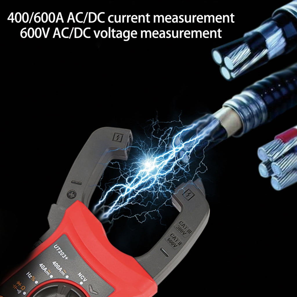MOMOJIA Multimeter Clamp Meter with Data Hold Backlit Professional Meter Electrician Tool Measuring Diode Resistance Frequency