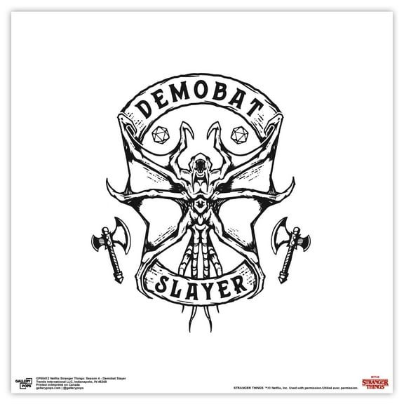 Gallery Pops Netflix Stranger Things: Season 4 - Demobat Slayer Wall Art, Unframed Version, 12" x 12"