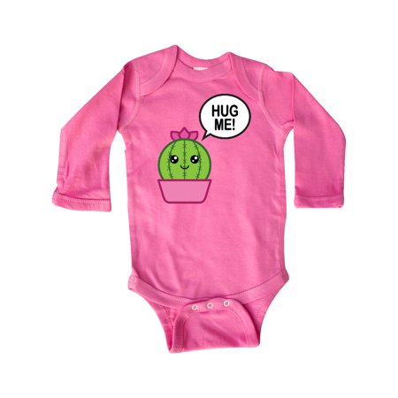 

Inktastic Hug me with Little Cactus Gift Baby Girl Long Sleeve Bodysuit