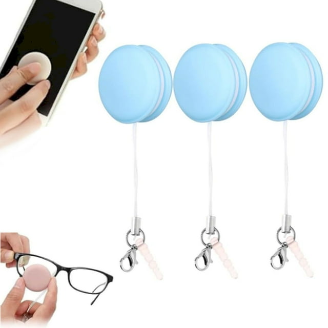 Fingerprint Eraser For Screens 2024 New Fingerprint Eraser Macaronpro Phone Screen Cleaner Screen Wiper With String For Hanging Keys Portable Screen Glasses Cleani 3pc