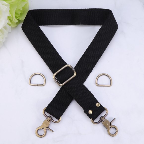 SHOWERORO 1Pcs Replacement Black Shoulder Straps for Clutch Purse Canvas Adjustable for Women