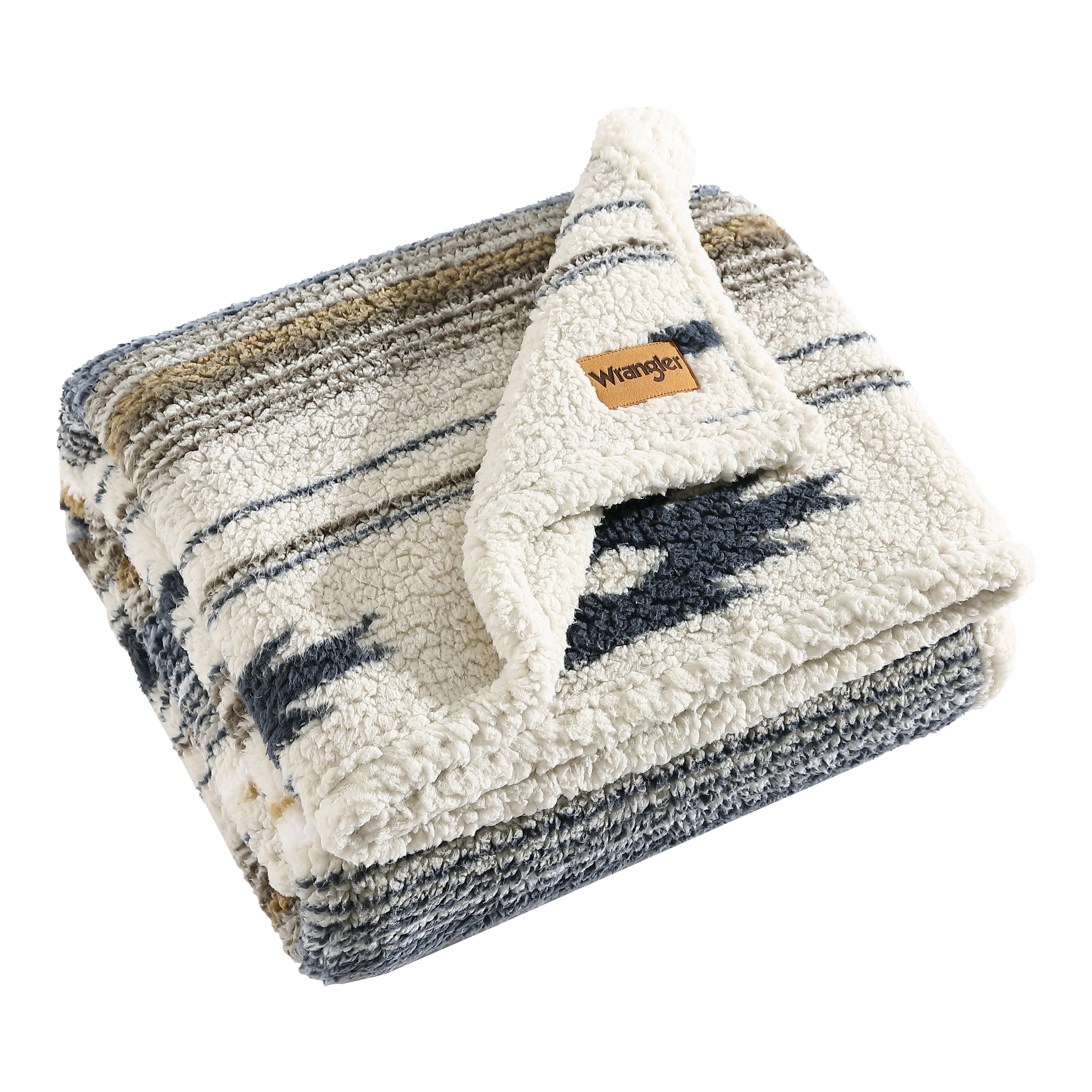Wrangler Coyote Sands Brown Sherpa 60X50 Throw Blanket