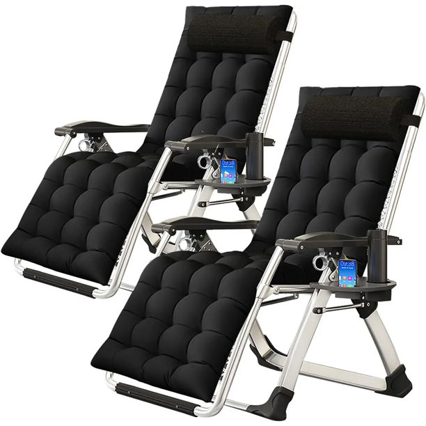 Slsy 2 Pack Zero Gravity Chair, Adjustable Reclining Lounge Chair with