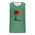 thumbnail image 4 of ZCFZJW Men's Beach Tank Tops Funny Palm Tree Print Graphic Tee Shirts Casual Sleeveless Muscle T-Shirt Trendy Quick Dry Fitness Outfit Clothes Army Green XL, 4 of 5