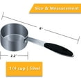 thumbnail image 3 of 1/4 Cup(4 Tbsp | 59 ml |59 cc| 2 oz) Measuring Cup, Stainless Steel Measuring Cups, Single Metal Measuring Cup, Kitchen Gadgets for Cooking, 3 of 5