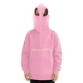 thumbnail image 5 of Fshinging Boys Girls Balaclava Hoodies & Sweatshirts For Kids Letter Print Half Zip Pullover With Pocket Thumb Hole Long Sleeve Fall Winter Clothes, 5 of 6
