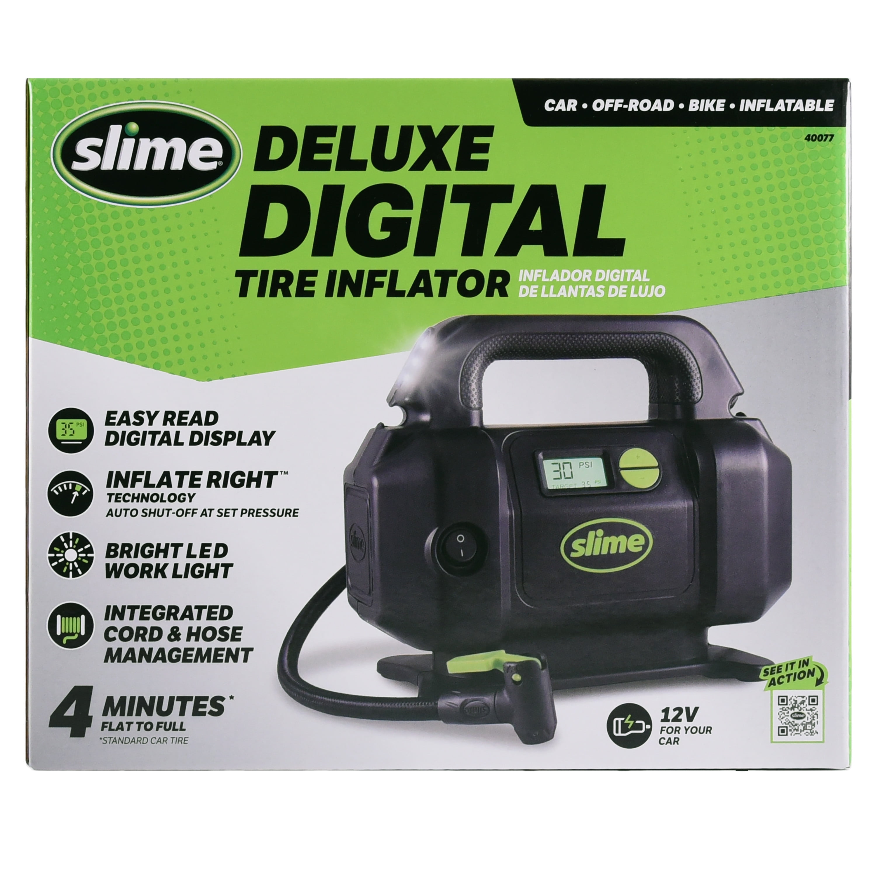 Slime Deluxe Digital Tire Inflator Air Pump 12V 40077