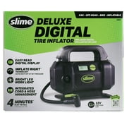 Slime Deluxe 12V Digital Tire Inflator with LED Light, 4-Min Inflation, Auto Shutoff