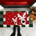 thumbnail image 6 of Peeking Reindeer Christmas Doormat Outdoor Entrance Red Christmas Rugs for Outdoor Welcome Mats for Front Door, Indoor Christmas Mat Non Slip Doormat Indoor or Outdoor for Home Decor, 30 X 17 Inch, 6 of 6