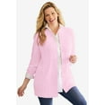 thumbnail image 4 of Woman Within Plus Size Cotton Cable Knit Cardigan Sweater, 4 of 6