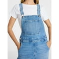 thumbnail image 2 of No Boundaries Baggy Denim Overalls, Women's Sizes XXS-XXL, 2 of 4
