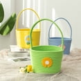 thumbnail image 6 of Woven Cotton Rope Storage Basket With Handle Baby Nursery Organizer for Toy, 6 of 14